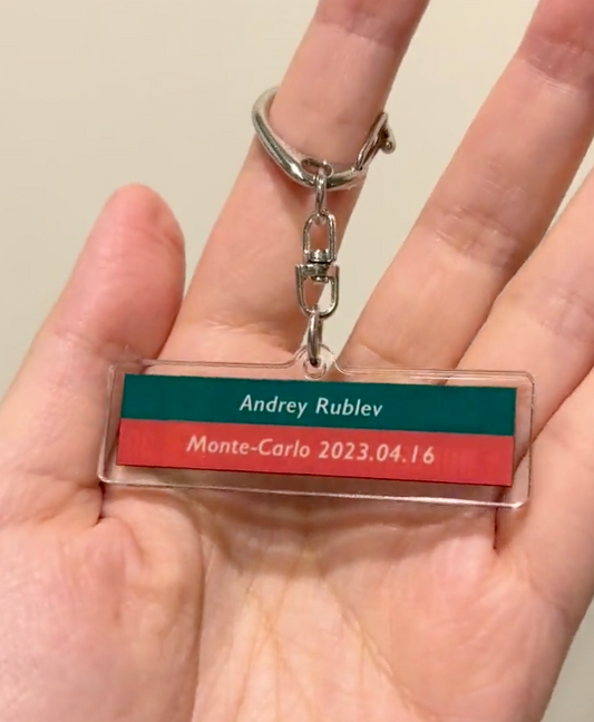 Andrey Rublev Monte-Carlo Masters Title 2023 | Clear Acrylic Keychain with Metal Clasp