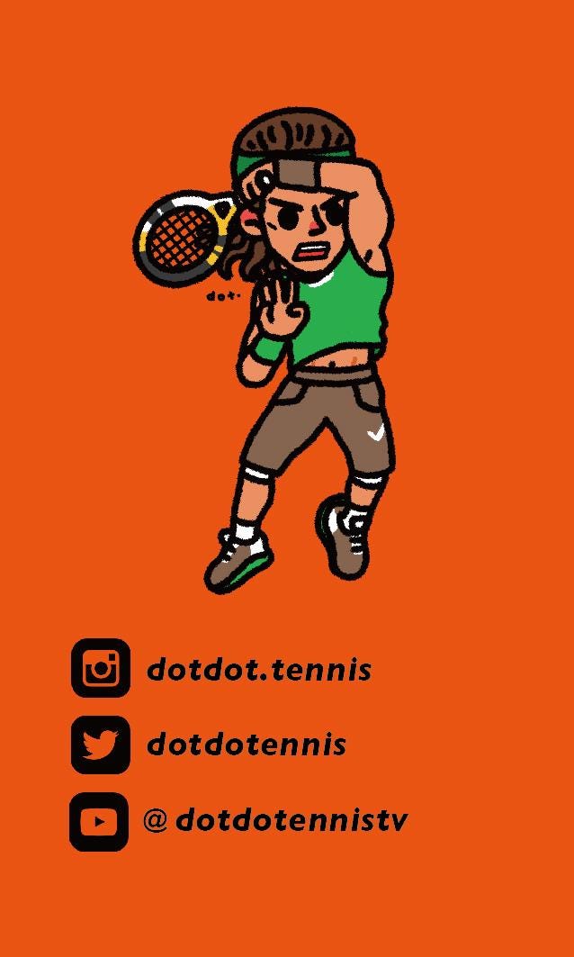 Tennis elements Stickers Sheet (A6 size) with die-cuts