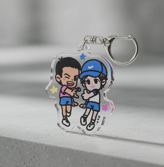 Carlos Alcaraz x Jannik | Clear Acrylic Keychain with Metal Clasp