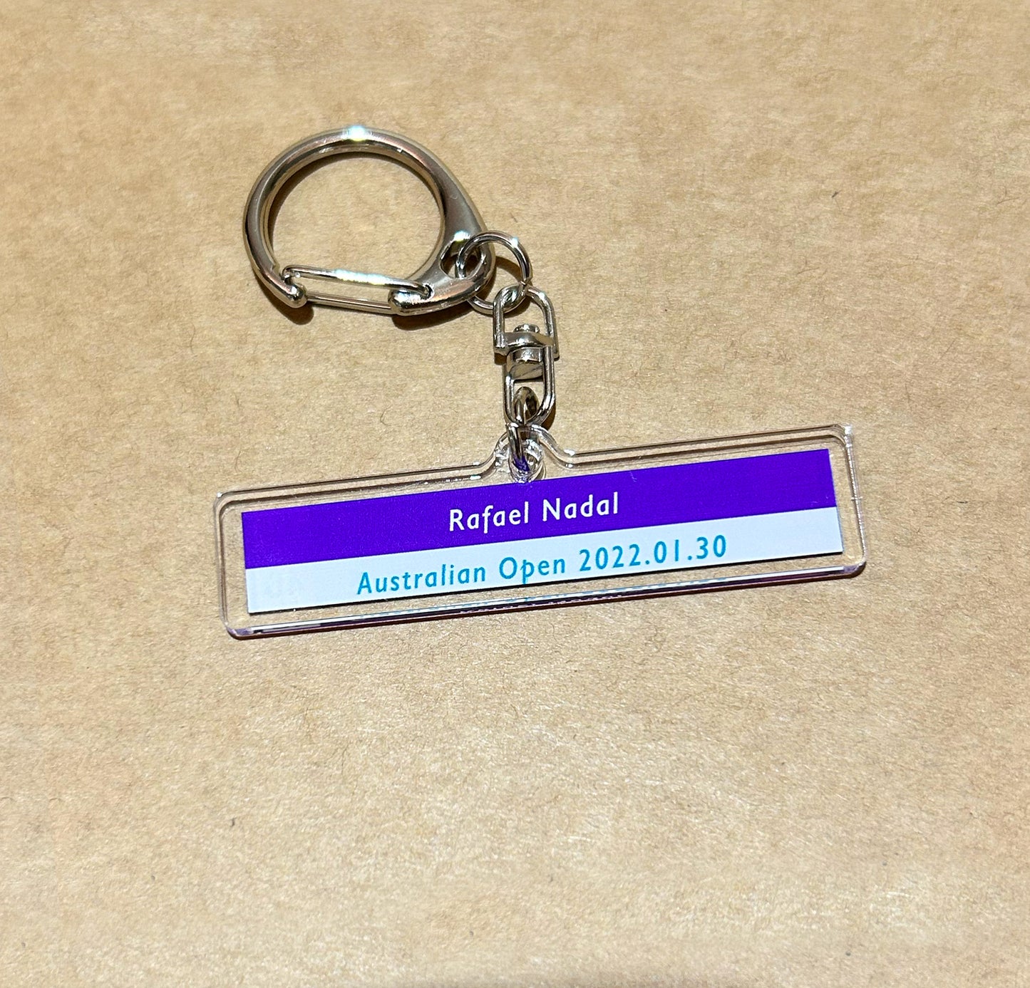 Rafa Nadal AO22 Crazy Comeback!   | Clear Acrylic Keychain with Metal Clasp