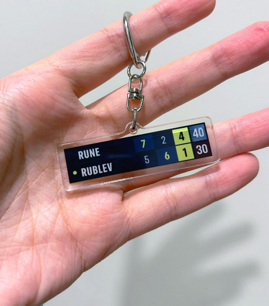 Andrey Rublev Monte-Carlo Masters Title 2023   | Clear Acrylic Keychain with Metal Clasp