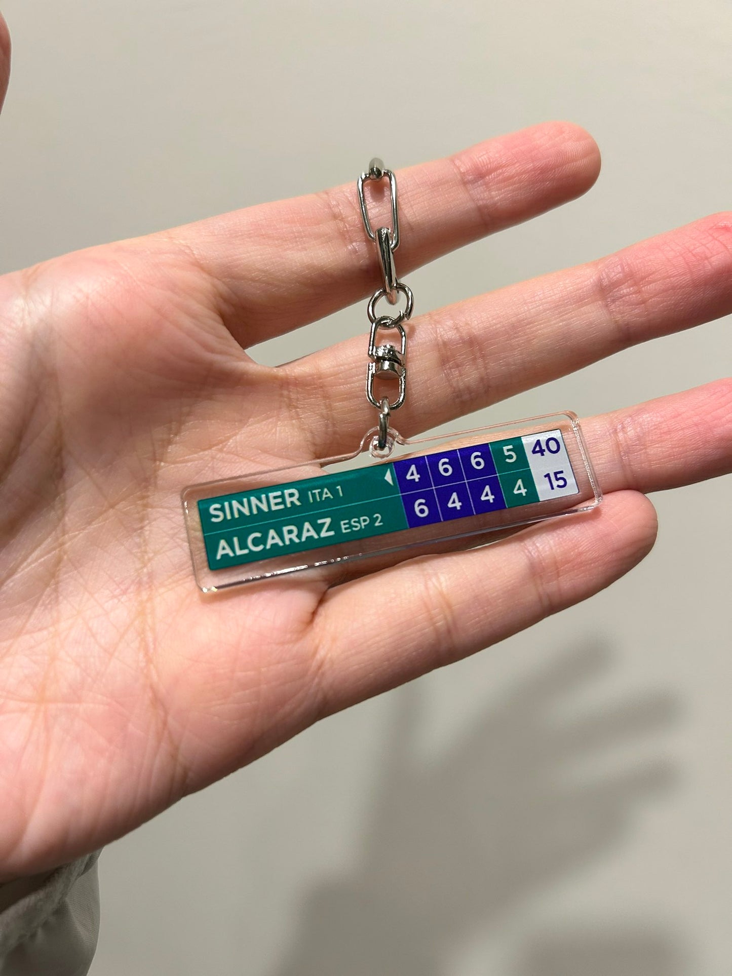 Jannik Wimbly 2025 Scoreboard | Clear Acrylic Keychain with Metal Clasp