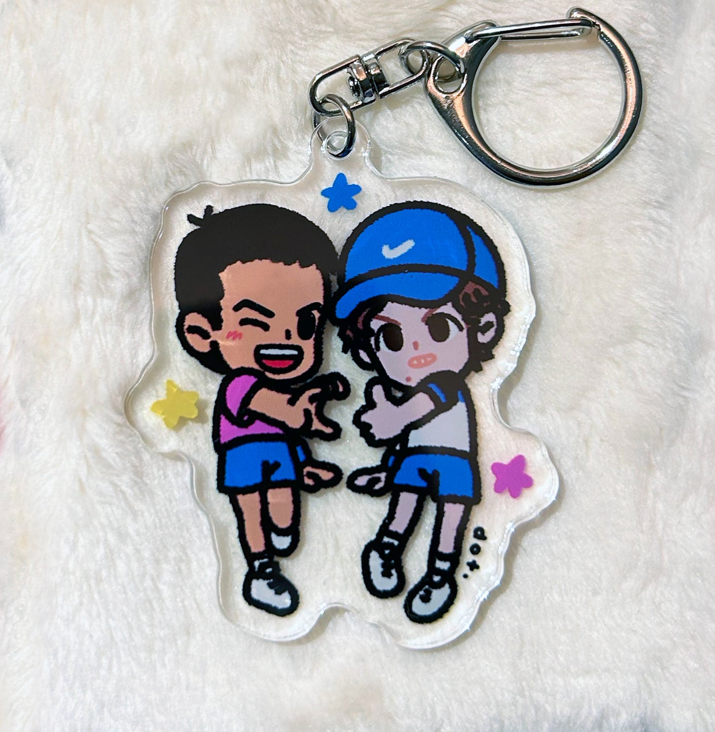 Carlos Alcaraz x Jannik | Clear Acrylic Keychain with Metal Clasp